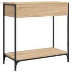 vidaXL Konzolový stolík dub sonoma 75 x 34,5 x 75 cm kompozitné drevo – Obrázok 8