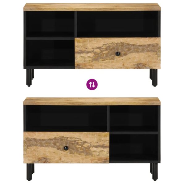 vidaXL TV skrinka 80x33x46 cm, mangový masív – Obrázok 6