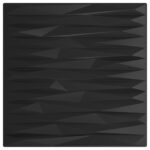 vidaXL Nástenné panely 48 ks, čierne 50x50 cm, XPS 12 m² kameň – Obrázok 6