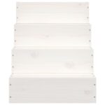 vidaXL Schody pre domáce zvieratá biele 40x49x47 cm masívna borovica – Obrázok 4