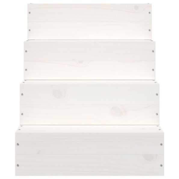 vidaXL Schody pre domáce zvieratá biele 40x49x47 cm masívna borovica – Obrázok 4