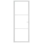vidaXL Vnútorné dvere 76x201,5 cm biele ESG sklo a hliník – Obrázok 3