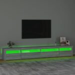 vidaXL TV skrinka s LED svetlami sivá sonoma 270x35x40 cm – Obrázok 4