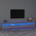 vidaXL TV skrinka s LED svetlami sivá sonoma 270x35x40 cm