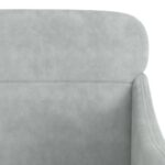 VidaXL Kreslo svetlosivé 63x76x80 cm zamat – Obrázok 6