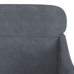 vidaXL Kreslo tmavosivé 63x76x80 cm zamat – Obrázok 6