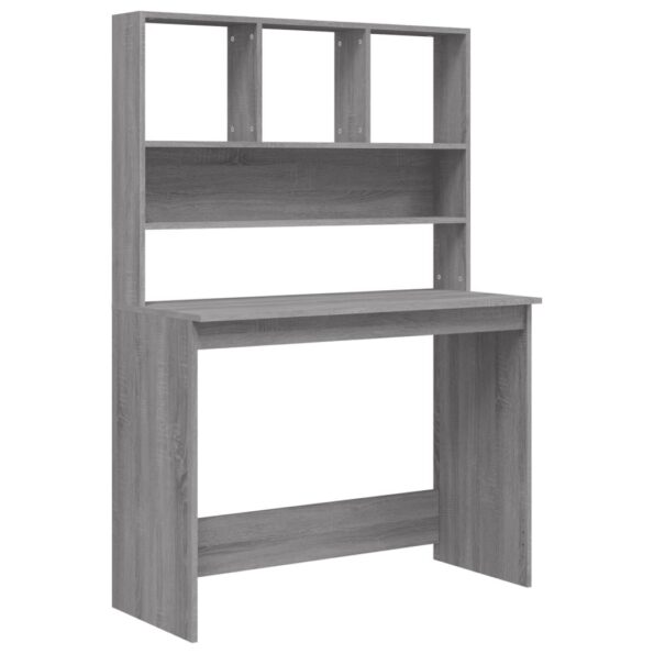 VXL8720845693428_a_en_hd_1.jpg vidaXL Stôl s policami sivý dub sonoma 102x45x148cm spracované drevo – Obrázok 2