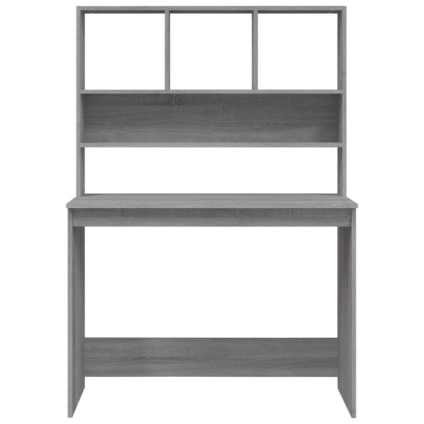 VXL8720845693428_g_en_hd_3.jpg vidaXL Stôl s policami sivý dub sonoma 102x45x148cm spracované drevo – Obrázok 5