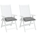 vidaXL Podložky na stoličku 2 ks, sivé 50x50x7 cm, oxfordská látka – Obrázok 3