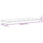 vidaXL Podložka na záhradnú lavičku 200x50x7 cm, oxfordská látka – Obrázok 7