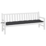 vidaXL Podložka na záhradnú lavičku 200x50x7 cm, oxfordská látka – Obrázok 3