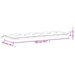 vidaXL Podložka na záhradnú lavičku 200x50x7 cm, oxfordská látka – Obrázok 7
