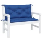vidaXL Podložky na záh. lavičku 2 ks modré 100x50x7 cm oxfordská látka – Obrázok 3