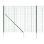 vidaXL Drôtený plot s kotviacimi hrotmi zelený 1,4x10 m – Obrázok 4