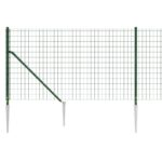 vidaXL Drôtený plot s kotviacimi hrotmi zelený 1x25 m – Obrázok 4