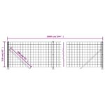 vidaXL Drôtený plot s prírubou, zelený 1,1x10 m – Obrázok 6