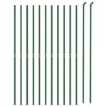 vidaXL Drôtený plot s prírubou, zelený 1,1x25 m – Obrázok 3