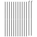 vidaXL Drôtený plot s pätkami, antracitový 2,2x25 m – Obrázok 3