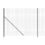vidaXL Drôtený plot s pätkami, antracitový 2,2x25 m – Obrázok 4