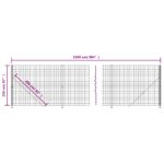 vidaXL Drôtený plot s pätkami, antracitový 2,2x25 m – Obrázok 6