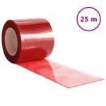 vidaXL Záves na dvere, červený 200 mmx1,6 mm 25 m, PVC – Obrázok 2