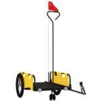 vidaXL Príves na bicykel, žltý, oxfordská látka, železo – Obrázok 2