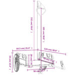 vidaXL Príves na bicykel, žltý, oxfordská látka, železo – Obrázok 11