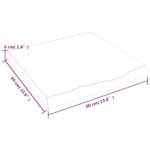 vidaXL Kúpeľňová doska 60x60x(2-6) cm neošetrený masív – Obrázok 5