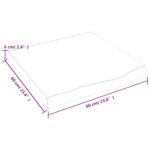 vidaXL Kúpeľňová doska 60x60x(2-6) cm neošetrený masív – Obrázok 8