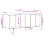 vidaXL Skrinka na platne čierna 100x38x48 cm kompozitné drevo – Obrázok 9