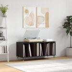 vidaXL Skrinka na platne čierna 100x38x48 cm kompozitné drevo