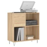 vidaXL Skrinka na platne dub sonoma 84,5x38x48 cm kompozitné drevo – Obrázok 3