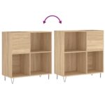 vidaXL Skrinka na platne dub sonoma 84,5x38x48 cm kompozitné drevo – Obrázok 7