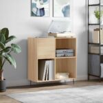 vidaXL Skrinka na platne dub sonoma 84,5x38x48 cm kompozitné drevo