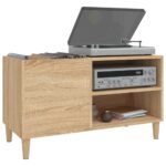 vidaXL Skrinka na platne dub sonoma 84,5x38x48 cm kompozitné drevo – Obrázok 4