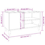 vidaXL Skrinka na platne dub sonoma 84,5x38x48 cm kompozitné drevo – Obrázok 8