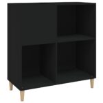 vidaXL Skrinka na platne čierna 84,5x38x89 cm kompozitné drevo – Obrázok 2