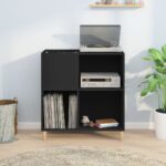 vidaXL Skrinka na platne čierna 84,5x38x89 cm kompozitné drevo – Obrázok 3