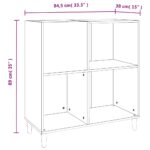 vidaXL Skrinka na platne čierna 84,5x38x89 cm kompozitné drevo – Obrázok 9
