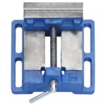 vidaXL Zverák pod vŕtačku modrý 121 mm liatina – Obrázok 3