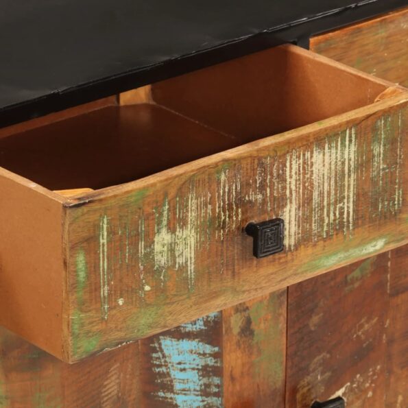 vidaXL Komoda 140x35x70 cm masívne recyklované drevo a kov – Obrázok 5