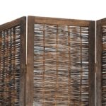 vidaXL Paraván 5 panelov tmavohnedý masívne drevo paulownie – Obrázok 6