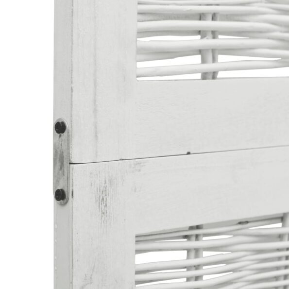 vidaXL Paraván 3 panely biely masívne drevo paulovnie – Obrázok 6