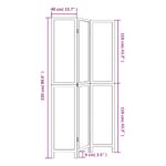 vidaXL Paraván 3 panely biely masívne drevo paulovnie – Obrázok 8