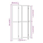 vidaXL Paraván 4 panely biely masívne drevo paulovnie – Obrázok 8