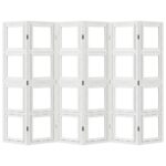 vidaXL Paraván 6 panelov biely masívne drevo paulovnie – Obrázok 5