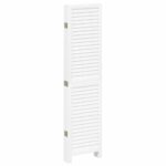 vidaXL Paraván 6 panelov biely masívne drevo paulovnie – Obrázok 5