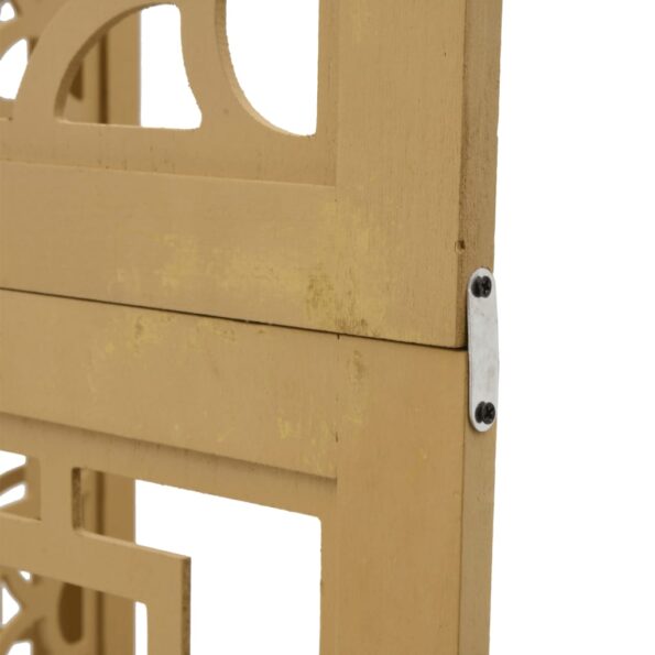 vidaXL Paraván, 6 panelov, hnedý, masívne drevo paulownie – Obrázok 7