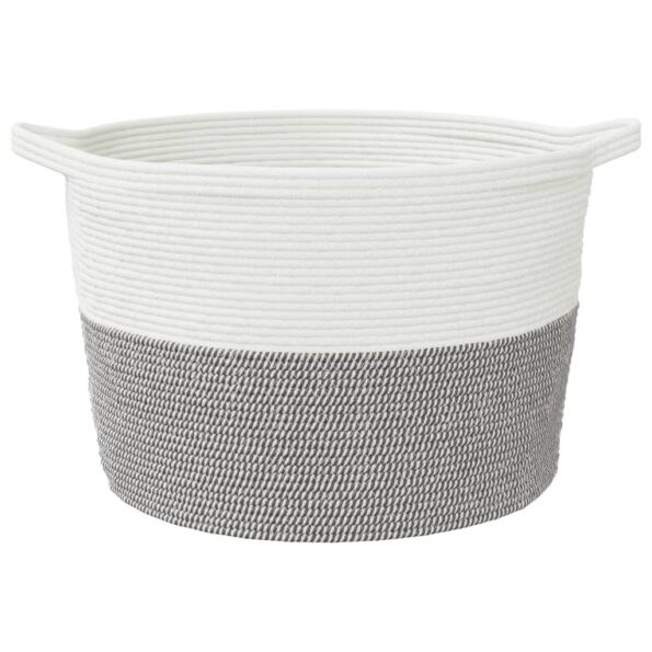VXL8721012086906_g_en_hd_2.jpg vidaXL Kôš na bielizeň sivý a biely Ø60x36 cm bavlna – Obrázok 4