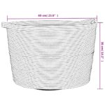 vidaXL Kôš na bielizeň sivý a biely Ø60x36 cm bavlna – Obrázok 9